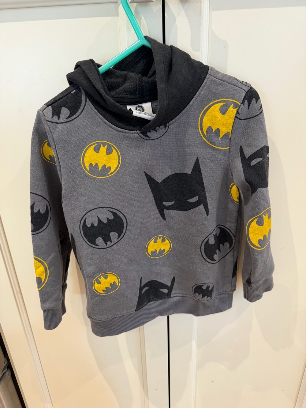 Batman 3t Toddler Pullover Hoodie - Gray, Black & Yellow